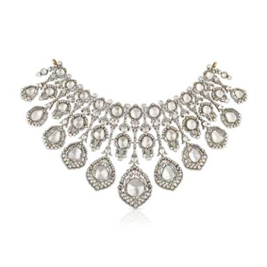 Luminous Flat Polki Viraz Generic Short U Uncut Necklace